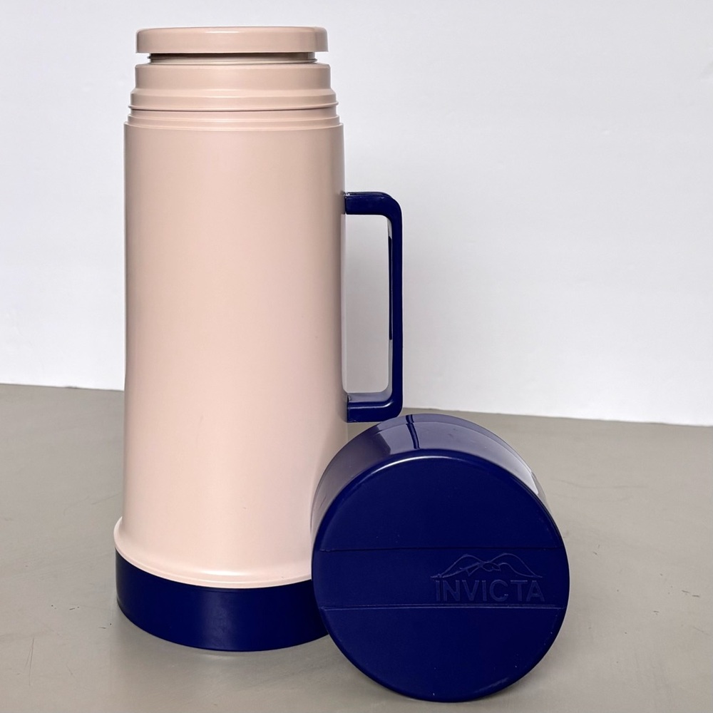 INVICTA Vintage On-the-go Travel Handle Mug Insulated Hot/Cold Travel Thermos